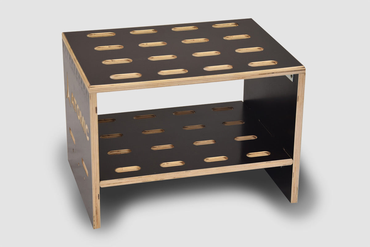 Wooden stand for 8 pairs of cross‑country skis