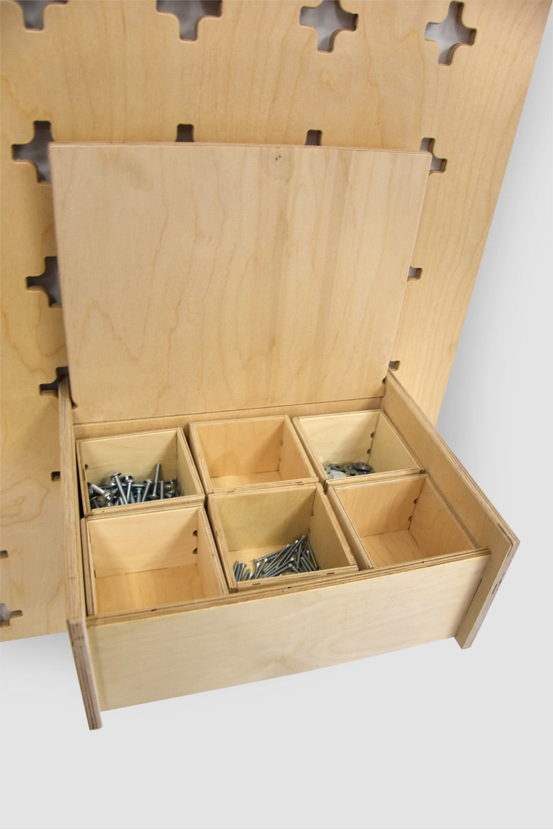 Hanging organizer with 6 boxes
