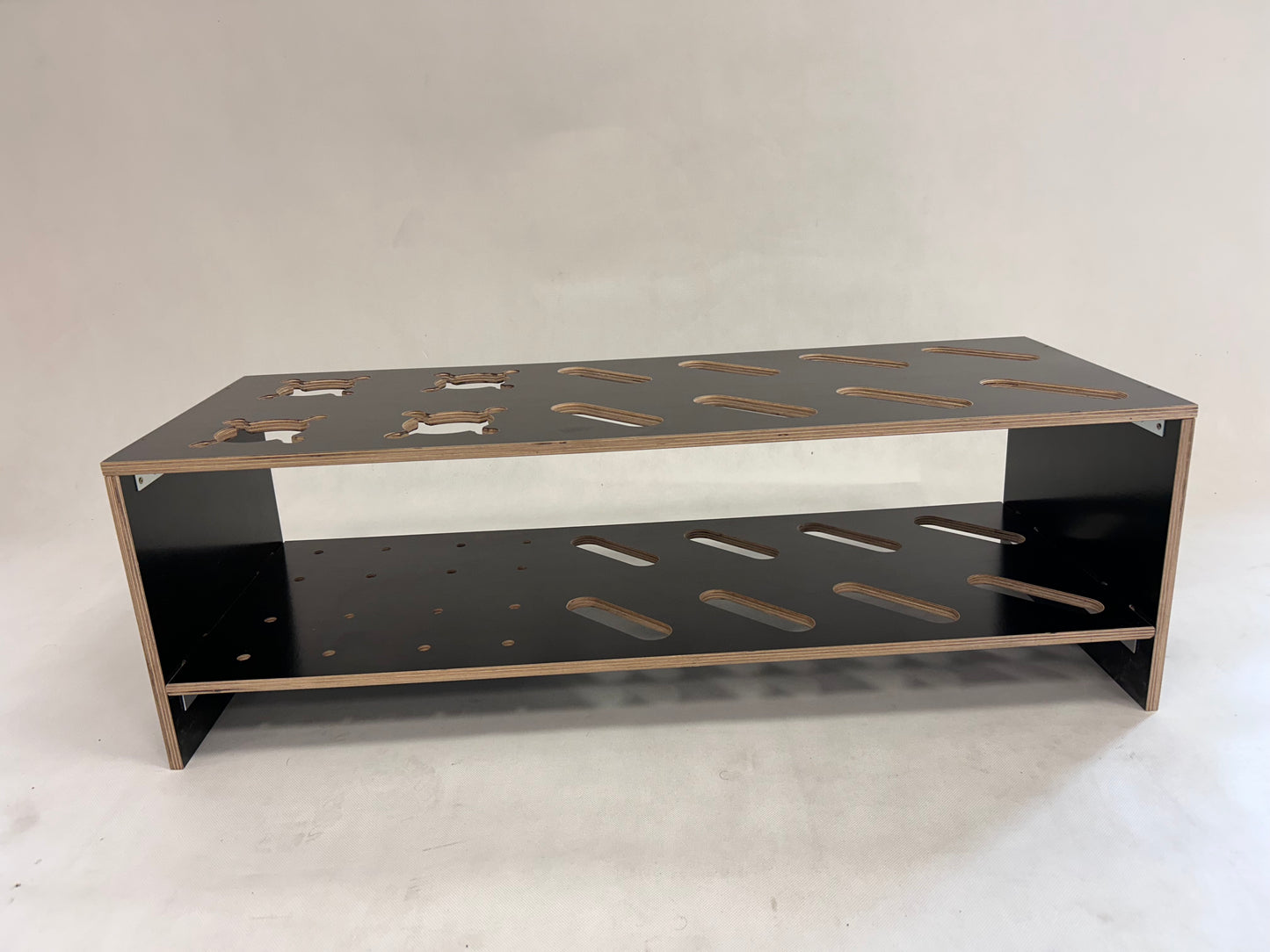 Combined wooden stand for skis and poles