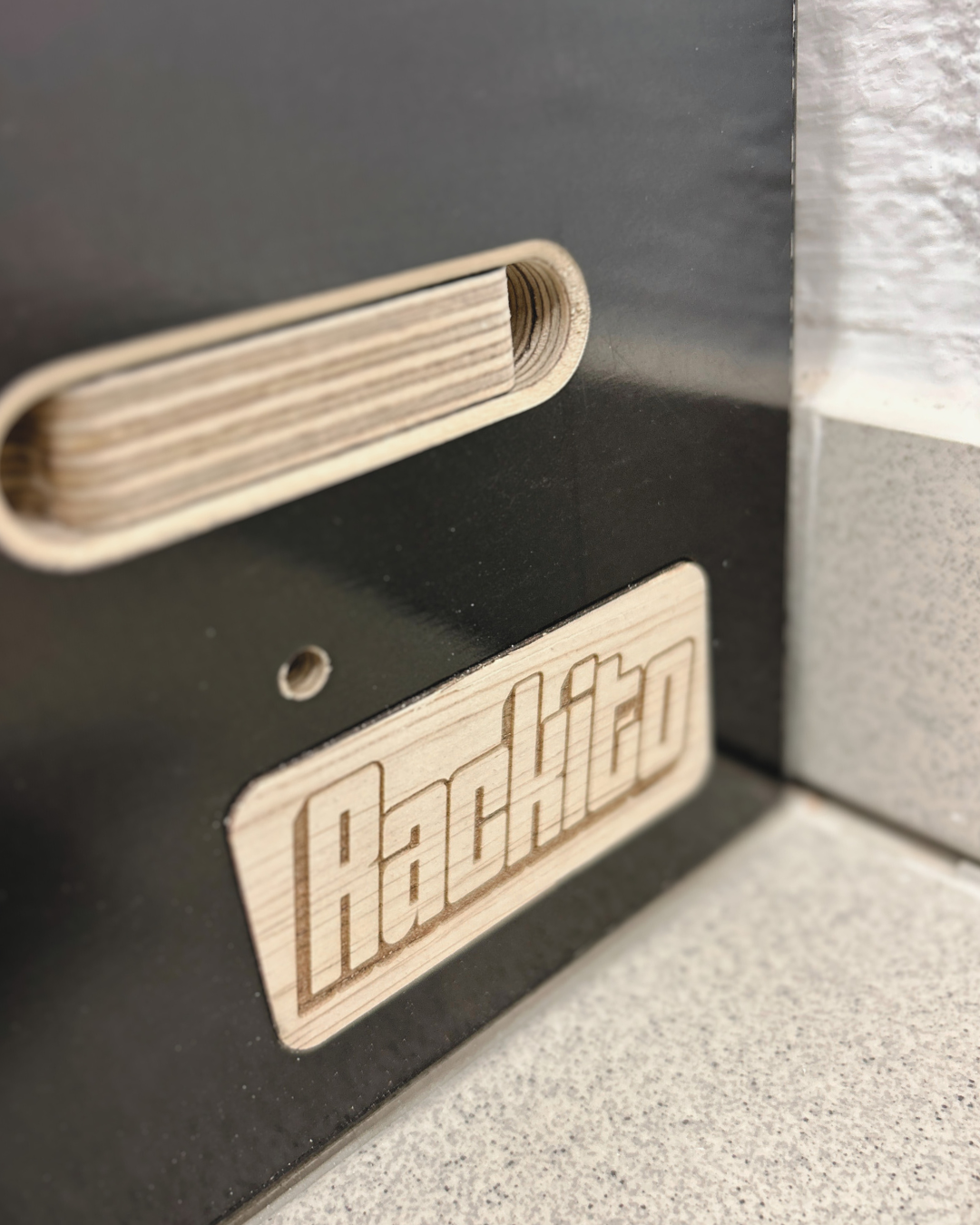 Wooden stand for 8 pairs of cross‑country skis