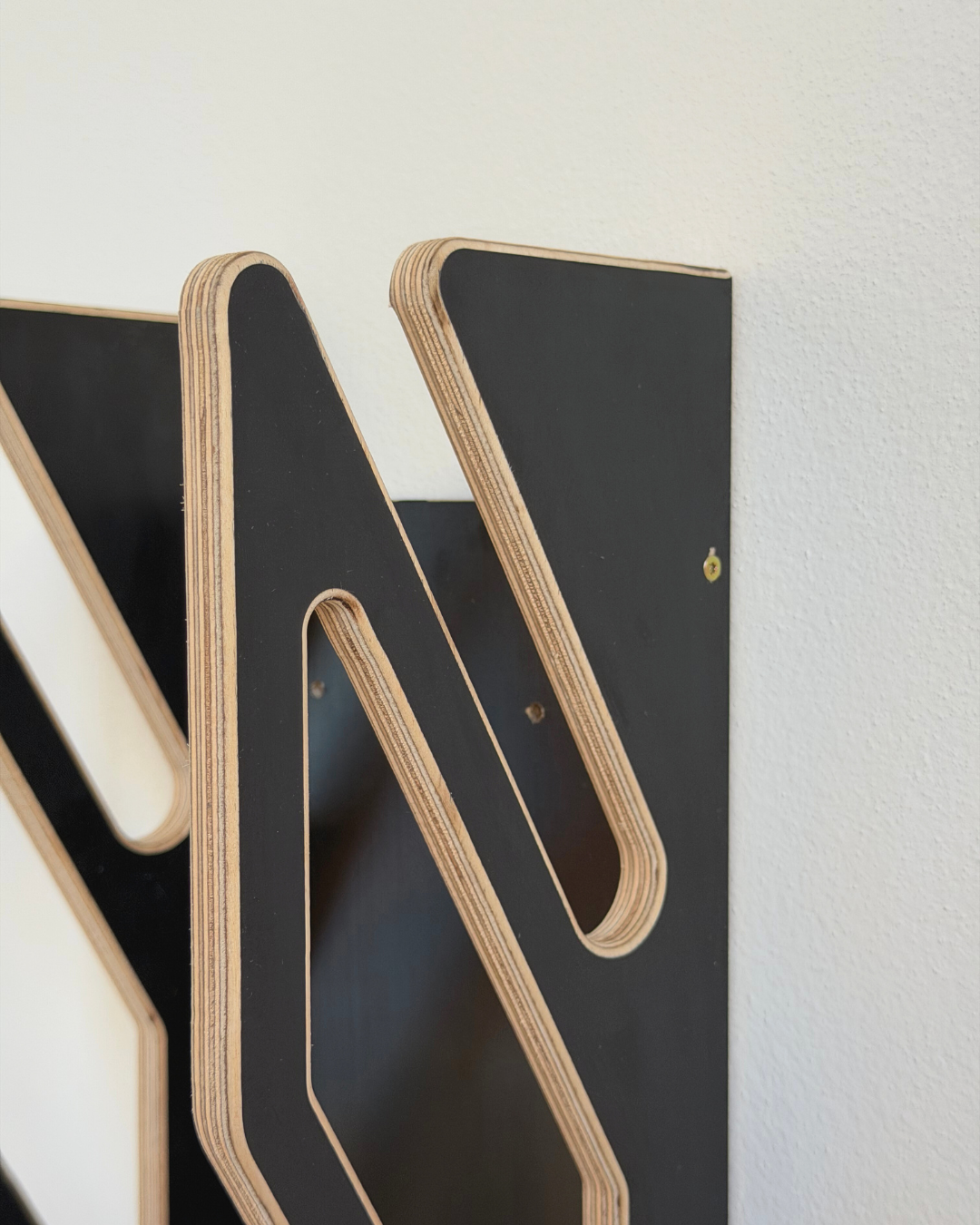 Black Wall Rack for 2 Skateboards